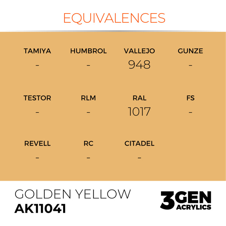 3GEN Acrylics: Golden Yellow (AK Interactive) (AK11041)