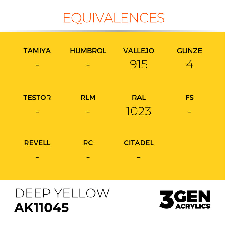 3GEN Acrylics: Deep Yellow – Intense (AK Interactive) (AK11045)