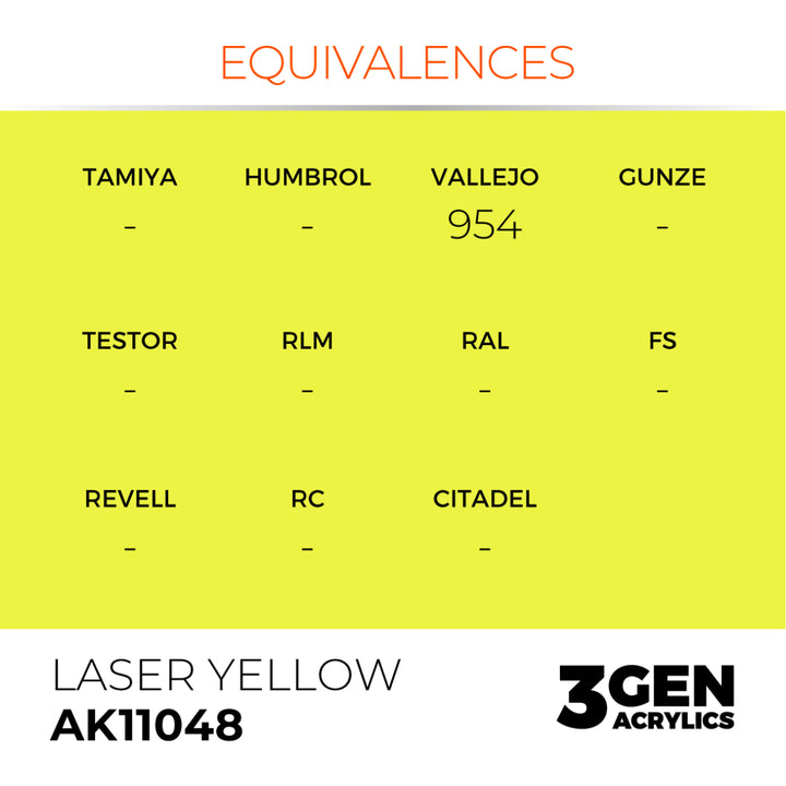 3GEN Acrylics: Laser Yellow (AK Interactive) (AK11048)