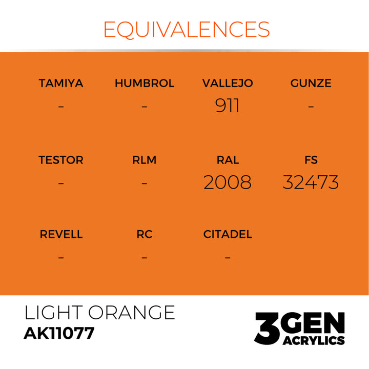 3GEN Acrylics: Light Orange (AK Interactive) (AK11077)