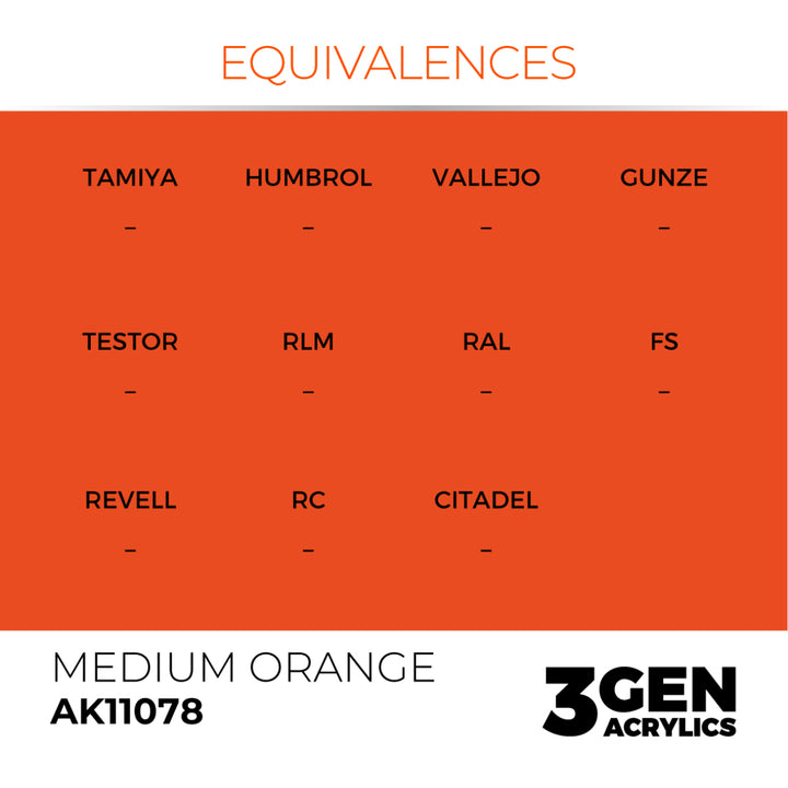 3GEN Acrylics: Medium Orange (AK Interactive) (AK11078)