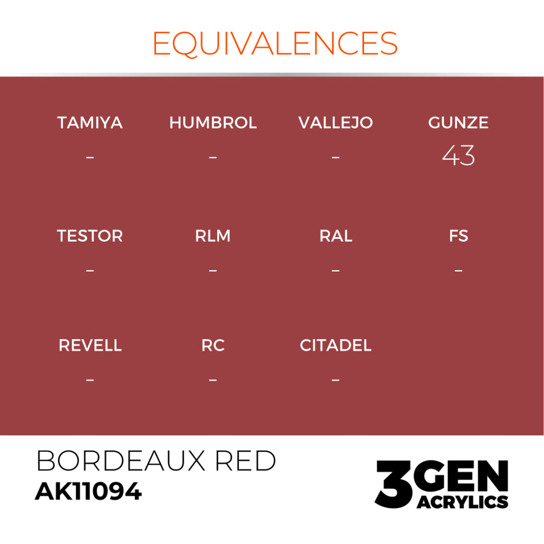 3GEN Acrylics: Bordeaux Red (AK Interactive) (AK11094)
