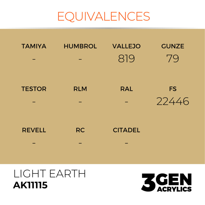 3GEN Acrylics: Light Earth (AK Interactive) (AK11115)