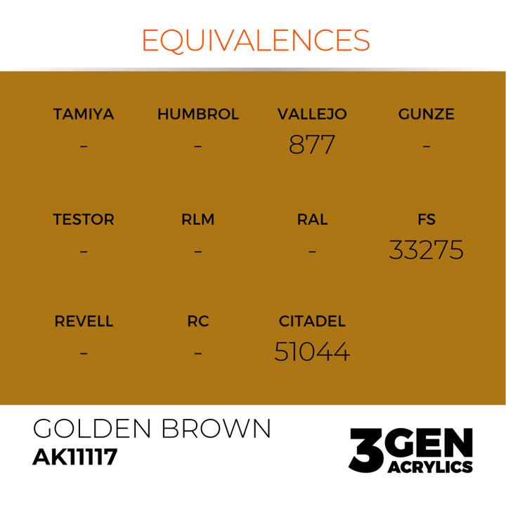 3GEN Acrylics: Golden Brown (AK Interactive) (AK11117)