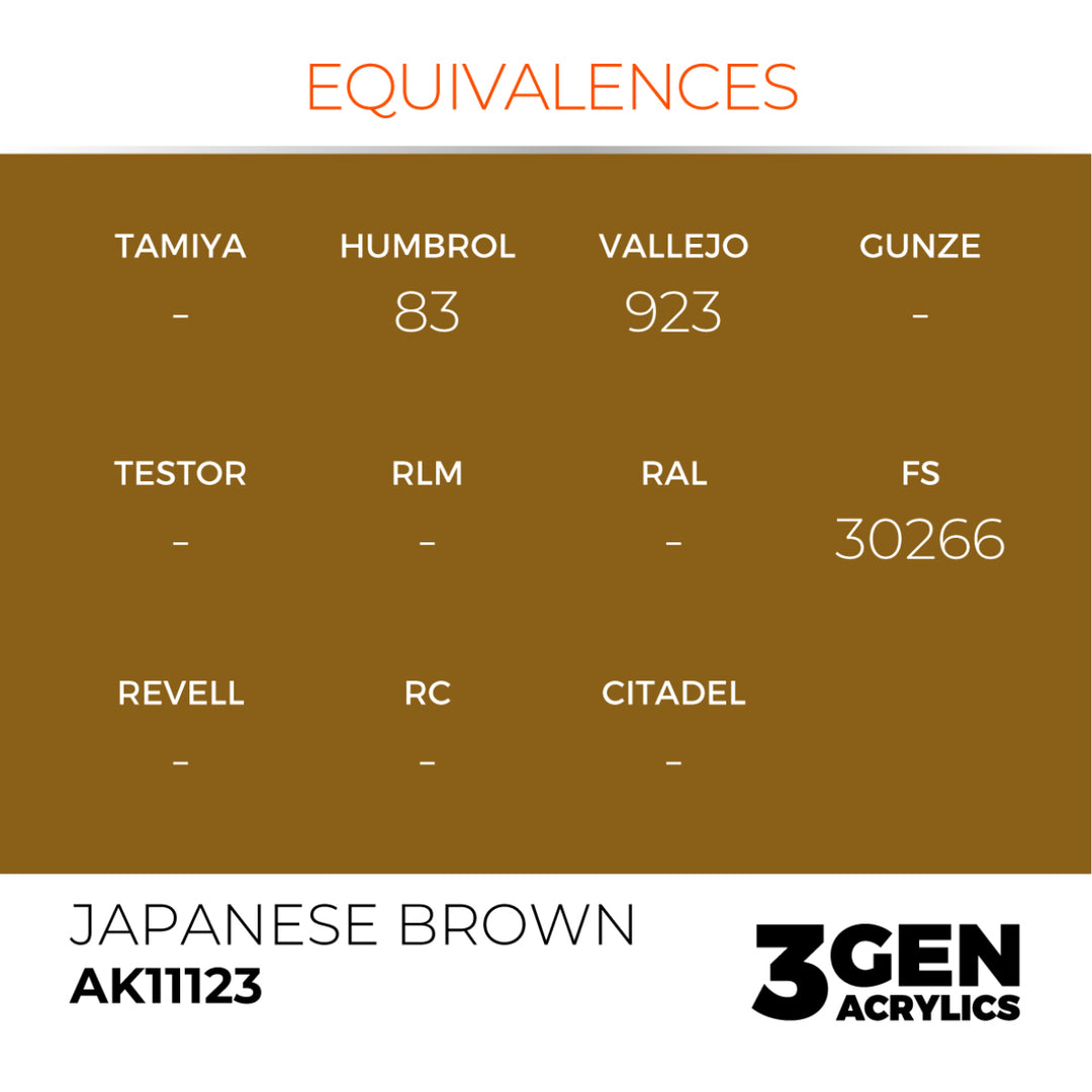 3GEN Acrylics: Japanese Brown (AK Interactive) (AK11123)