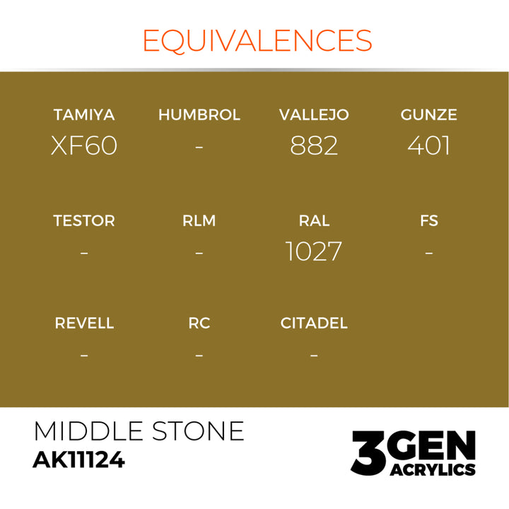 3GEN Acrylics: Middle Stone (AK Interactive) (AK11124)