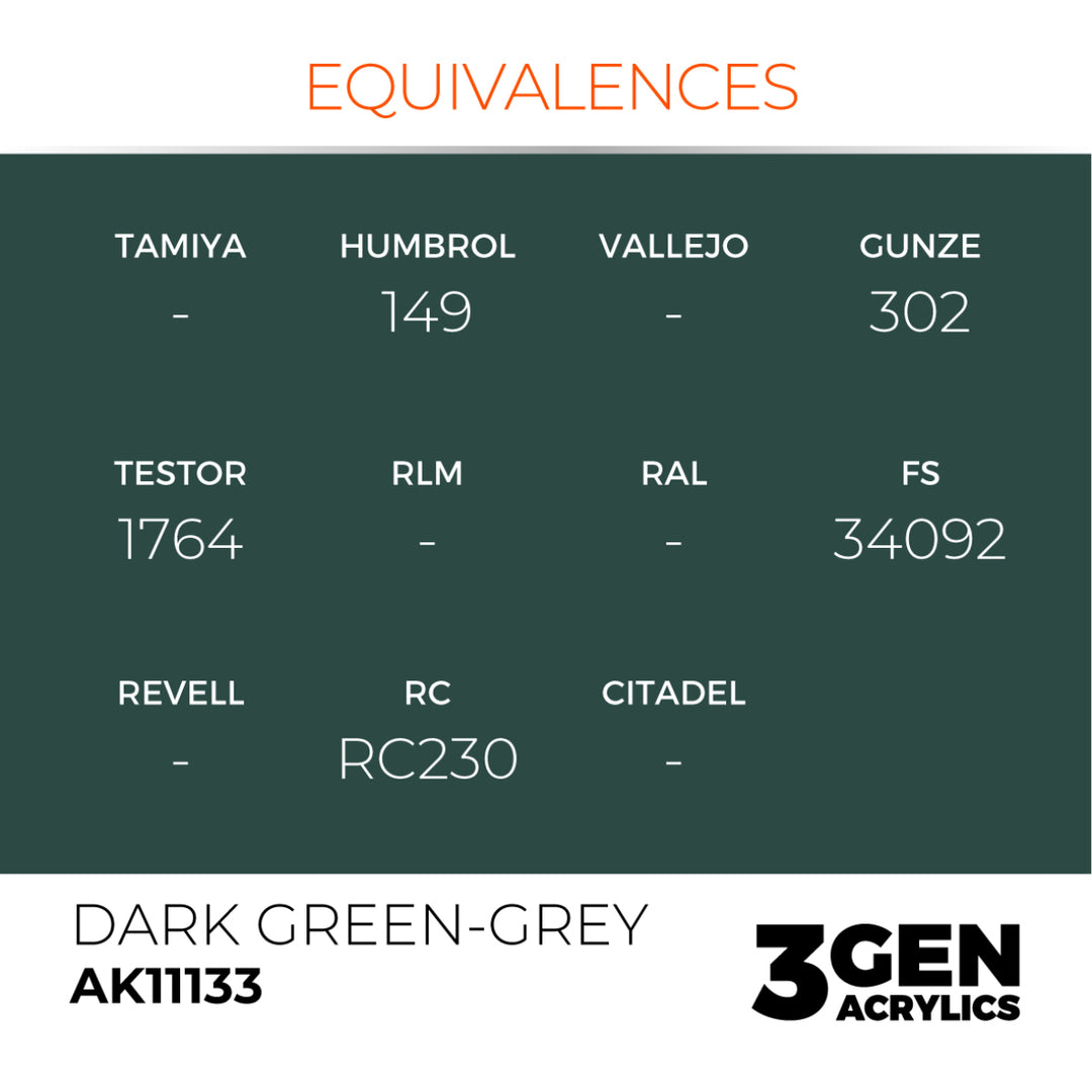 3GEN Acrylics: Dark Green-grey (AK Interactive) (AK11133)