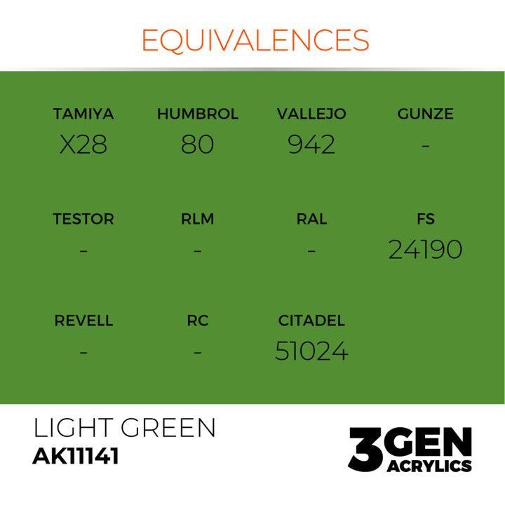 3GEN Acrylics: Light Green (AK Interactive) (AK11141)