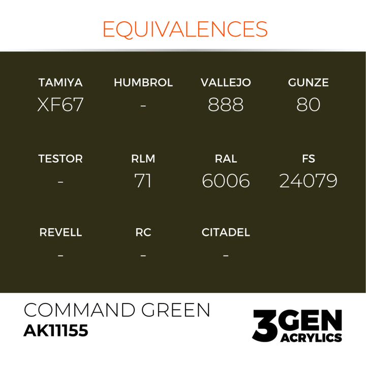 3GEN Acrylics: Command Green (AK Interactive) (AK11155)