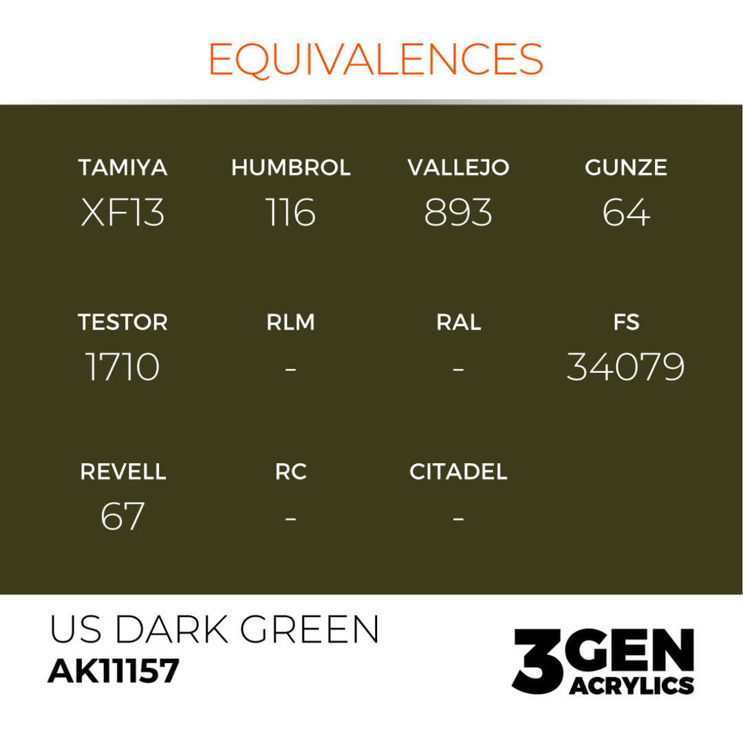 3GEN Acrylics: US Dark Green (AK Interactive) (AK11157)