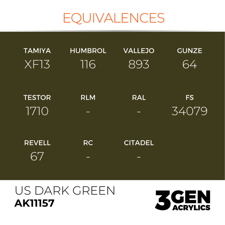 3GEN Acrylics: US Dark Green (AK Interactive) (AK11157)