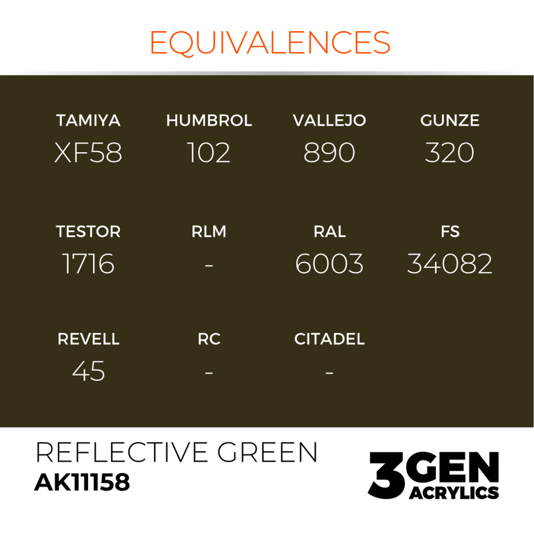 3GEN Acrylics: Reflective Green (AK Interactive) (AK11158)