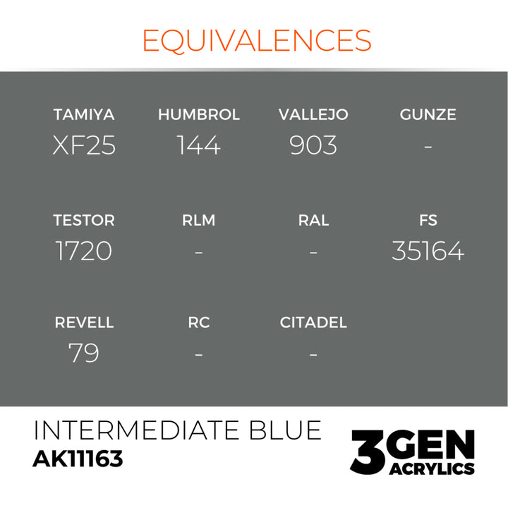 3GEN Acrylics: Intermediate Blue (AK Interactive) (AK11163)
