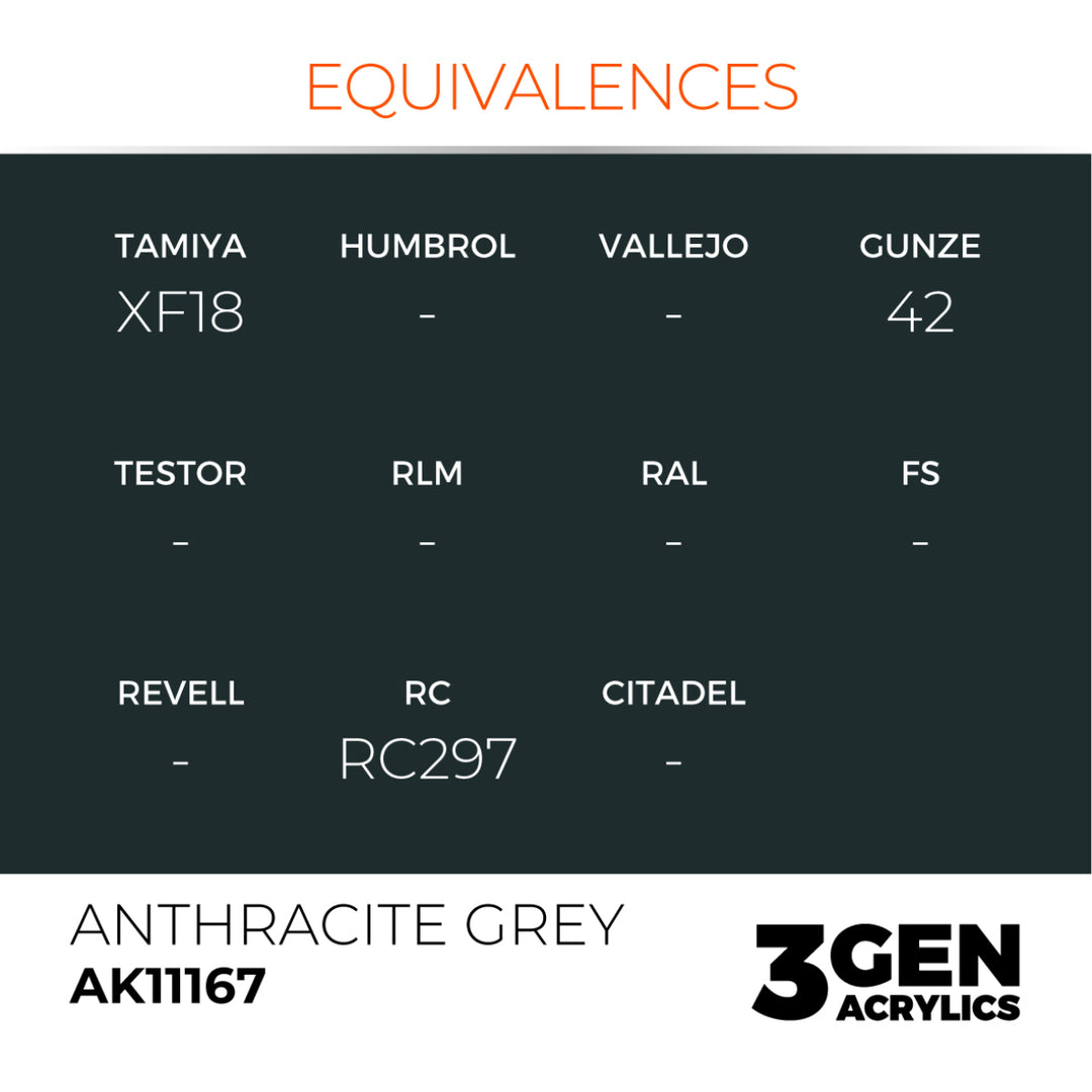 3GEN Acrylics: Anthracite Grey (AK Interactive) (AK11167)