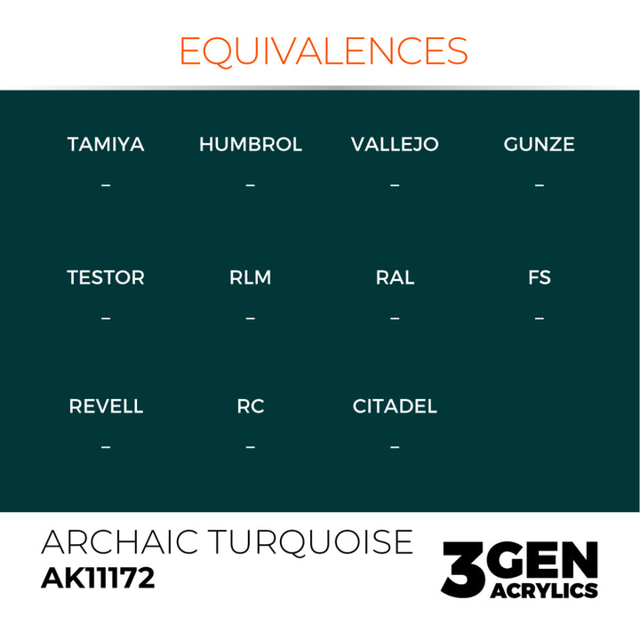 3GEN Acrylics: Archaic Turquoise (AK Interactive) (AK11172)