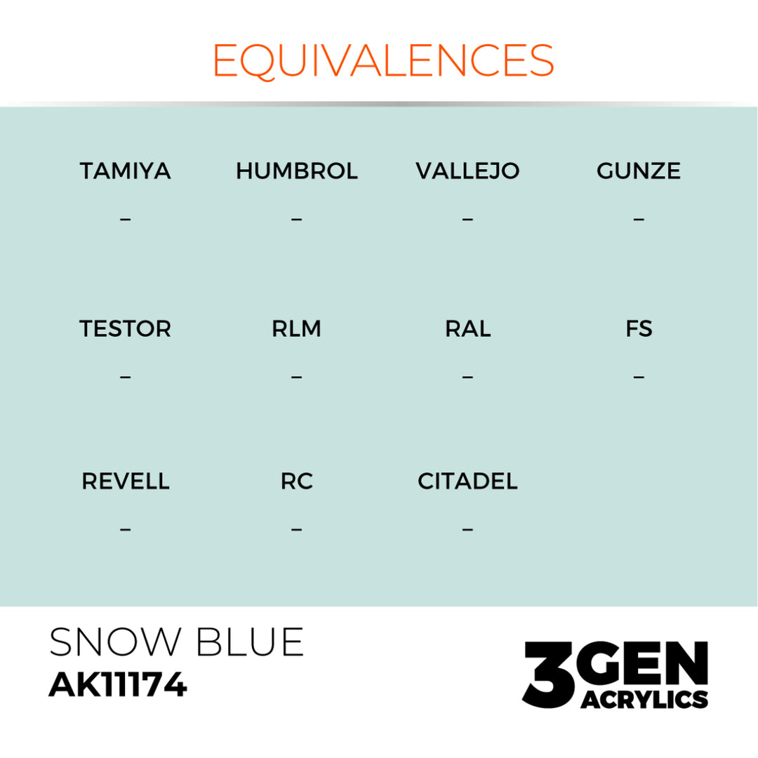 3GEN Acrylics: Snow Blue (AK Interactive) (AK11174)