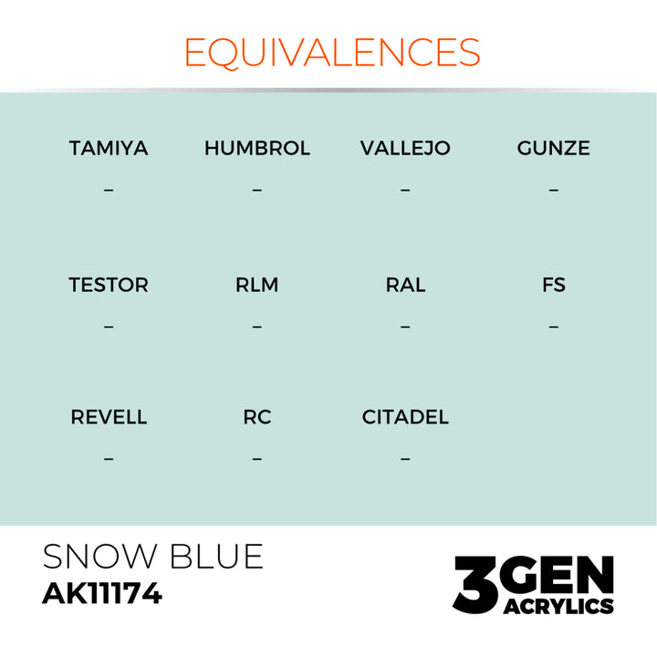 3GEN Acrylics: Snow Blue (AK Interactive) (AK11174)