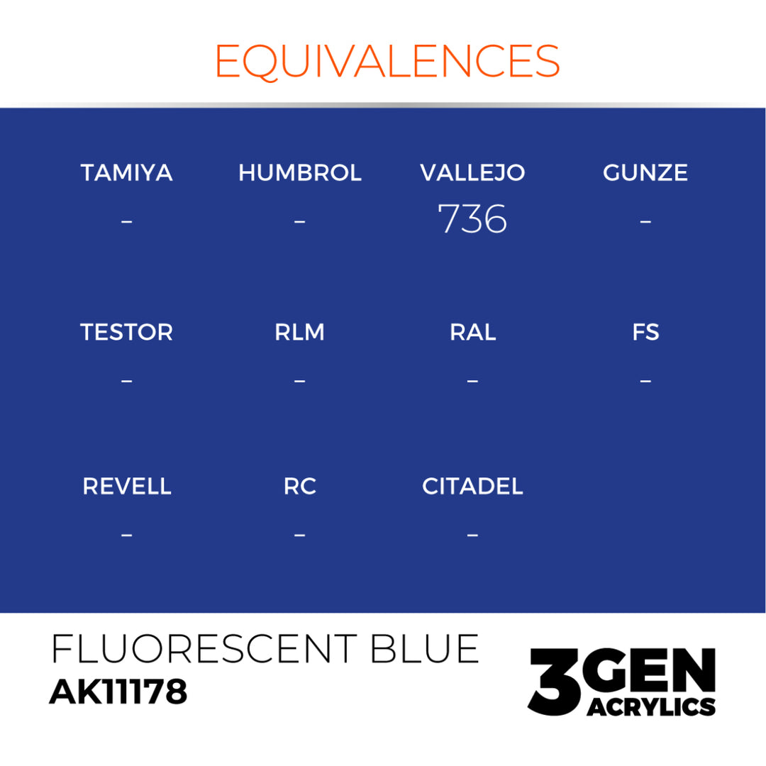 3GEN Acrylics: Fluorescent Blue (AK Interactive) (AK11178)