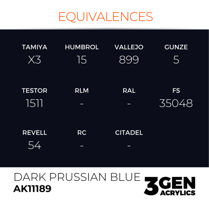 3GEN Acrylics: Dark Prussian Blue (AK Interactive) (AK11189)