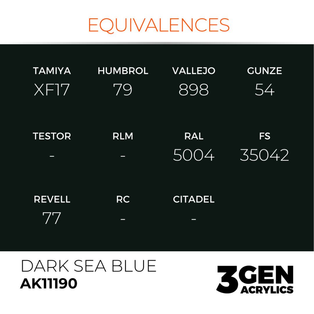 3GEN Acrylics: Dark Sea Blue (AK Interactive) (AK11190)