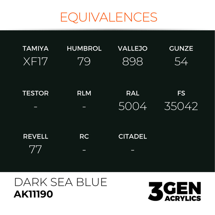 3GEN Acrylics: Dark Sea Blue (AK Interactive) (AK11190)