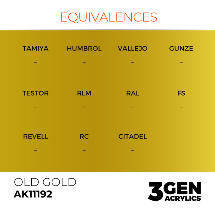 3GEN Acrylics: Old Gold – Metallic (AK Interactive) (AK11192)