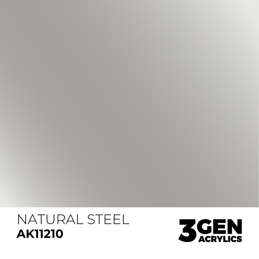 3GEN Acrylics: Natural Steel – Metallic (AK Interactive) (AK11210)