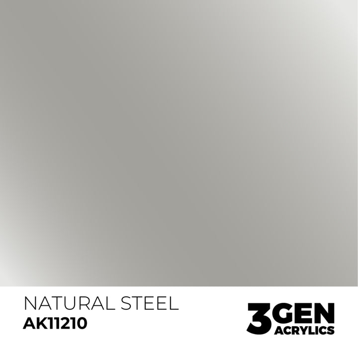 3GEN Acrylics: Natural Steel – Metallic (AK Interactive) (AK11210)