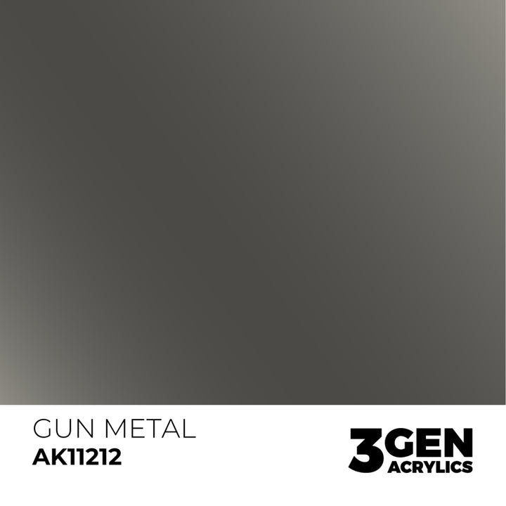 3GEN Acrylics: Gun Metal – Metallic (AK Interactive) (AK11212)