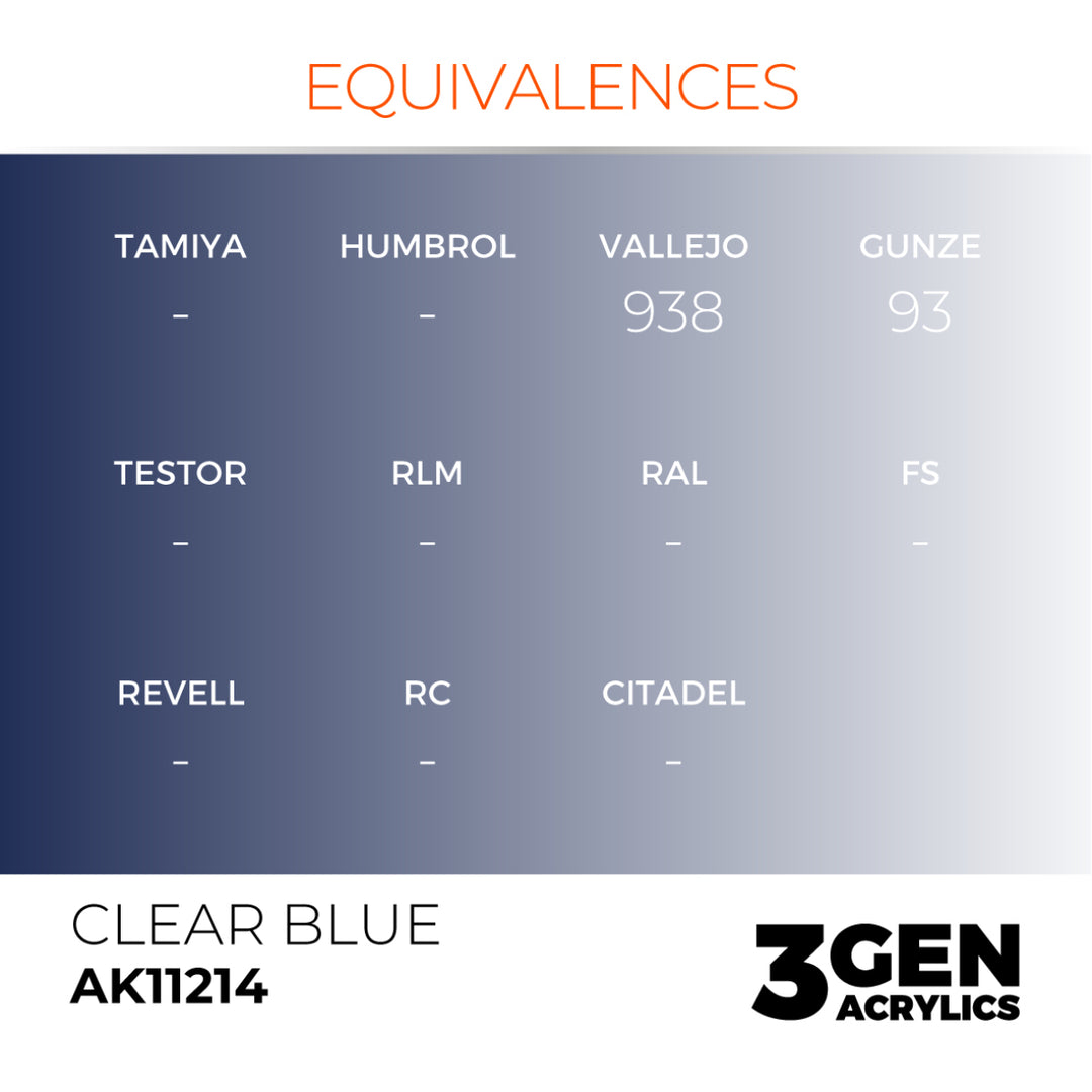 3GEN Acrylics: Clear Blue (AK Interactive) (AK11214)