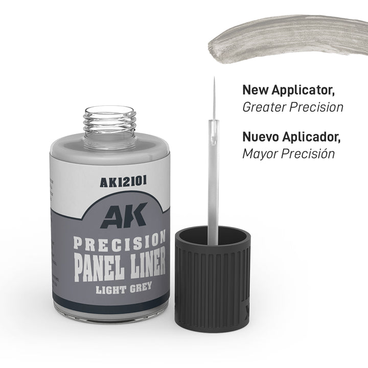 Light Grey Precision Panel Liner (AK Interactive) (AK12101)