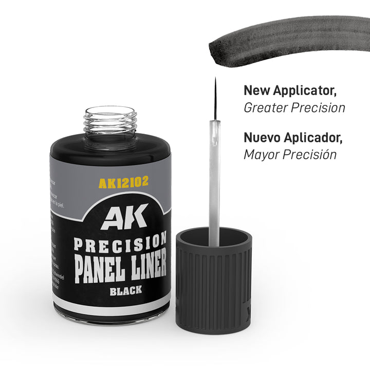 Black Precision Panel Liner (AK Interactive) (AK12102)