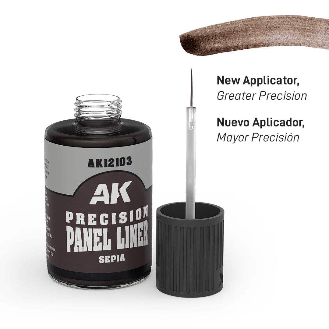 Sepia Precision Panel Liner (AK Interactive) (AK12103)