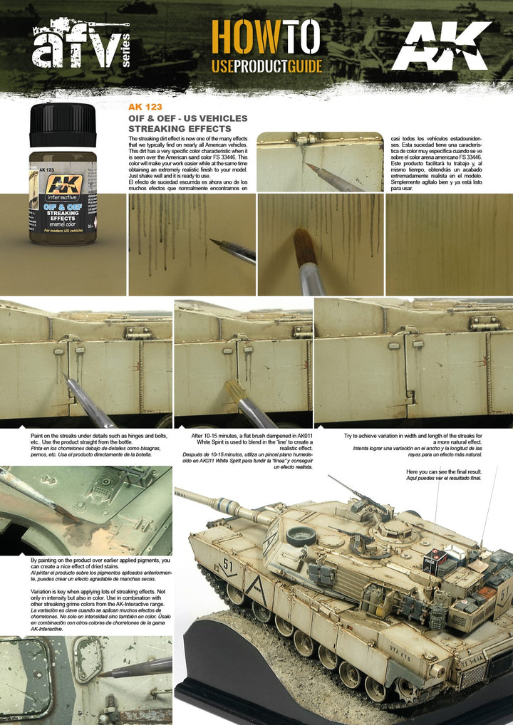 Streaking Effects for US Modern Vehicles - OIF & OEF (AK Interactive) (AK123)