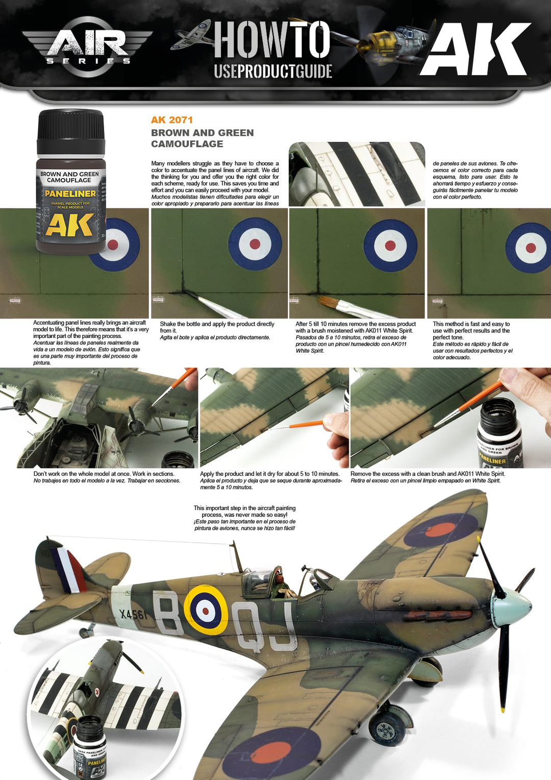 Paneliner: Brown and Green Camouflage (AK Interactive) (AK2071)