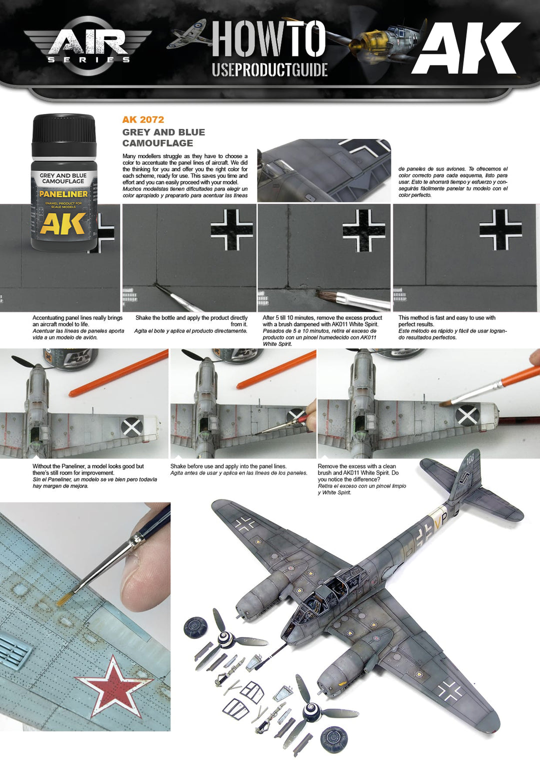 Paneliner: Grey and Blue Camouflage (AK Interactive) (AK2072)