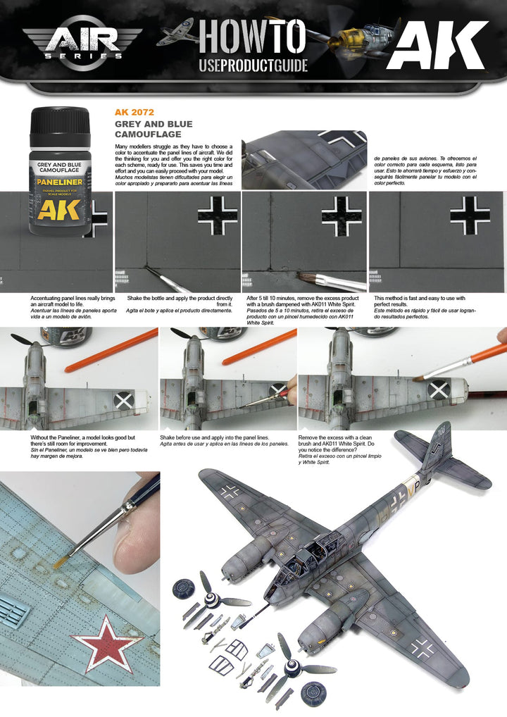 Paneliner: Grey and Blue Camouflage (AK Interactive) (AK2072)