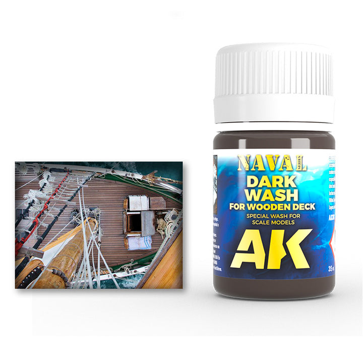 Enamel: Naval Dark Wash for Wooden Deck (AK Interactive) (AK301)