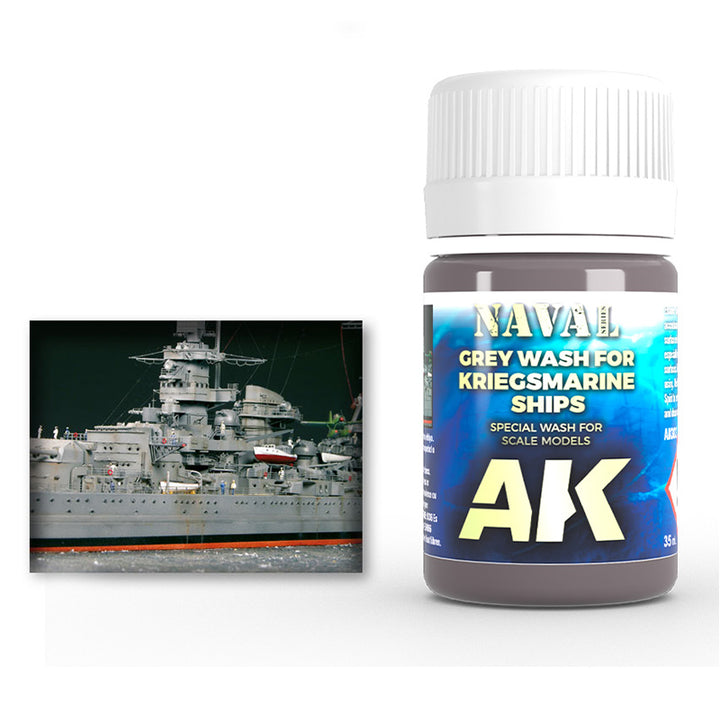 Enamel: Naval Grey Wash for Kriegsmarine Ships (AK Interactive) (AK303)