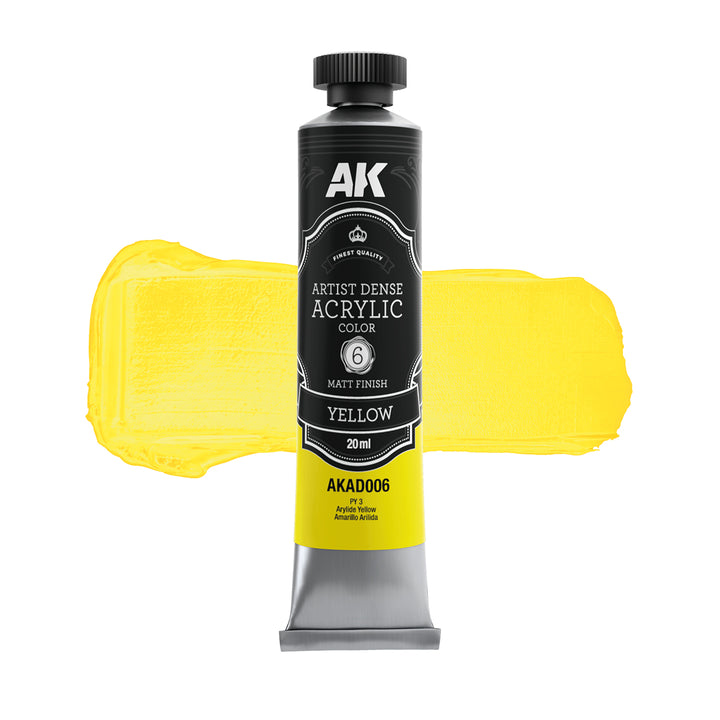 Yellow Color Set – Artistic Dense Acrylic Color (AK Interactive) (AKAD106)
