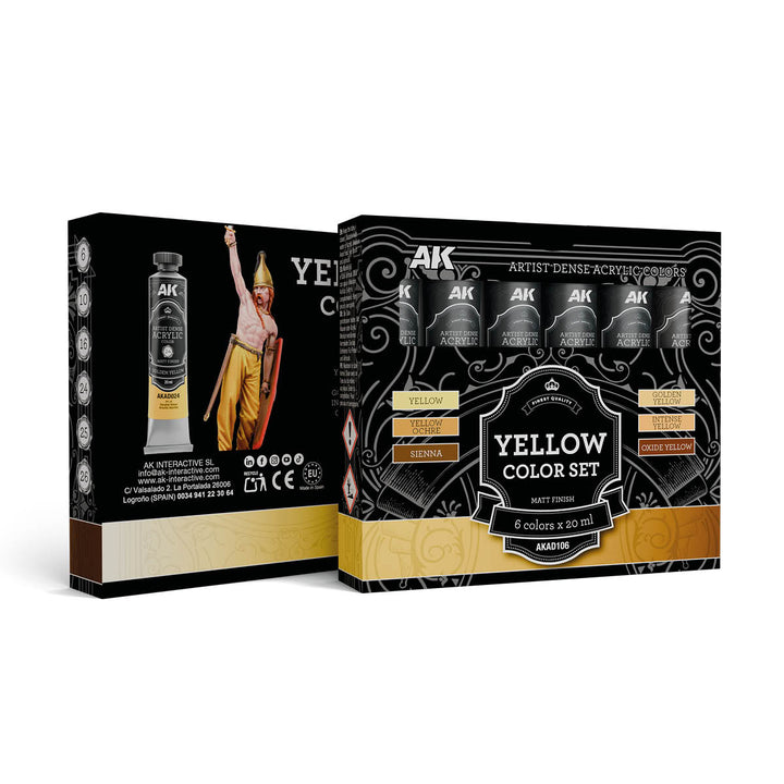 Yellow Color Set – Artistic Dense Acrylic Color (AK Interactive) (AKAD106)