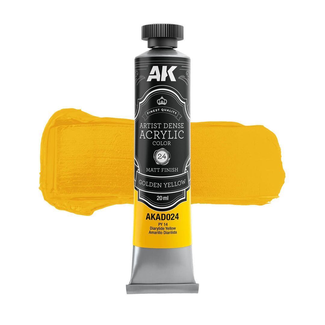 Yellow Color Set – Artistic Dense Acrylic Color (AK Interactive) (AKAD106)