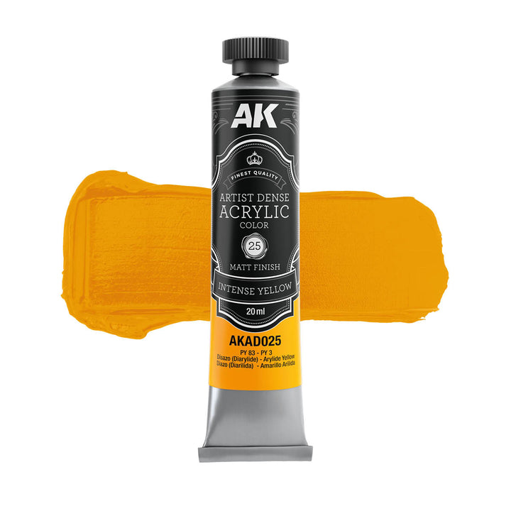 Yellow Color Set – Artistic Dense Acrylic Color (AK Interactive) (AKAD106)