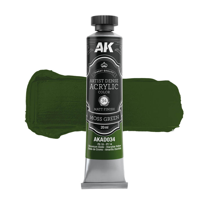 Green Color Set – Artistic Dense Acrylic Color (AK Interactive) (AKAD109)