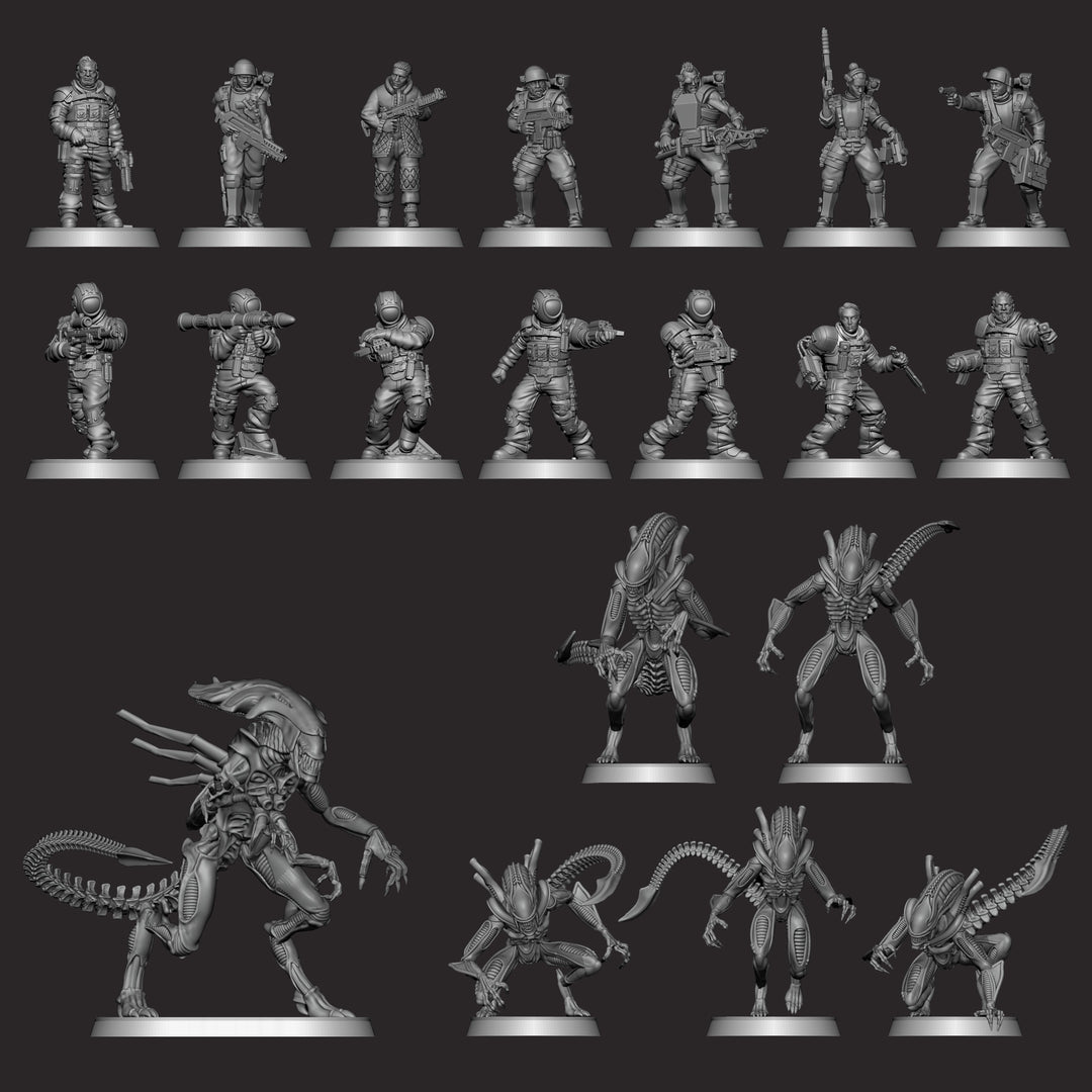 ALIEN: The Roleplaying Game - Miniatures Set, Operation Leading Edge