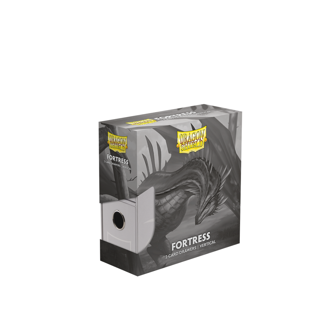 Dragon Shield Fortress - 2-Card Drawers Vertical - White (AT-33702)