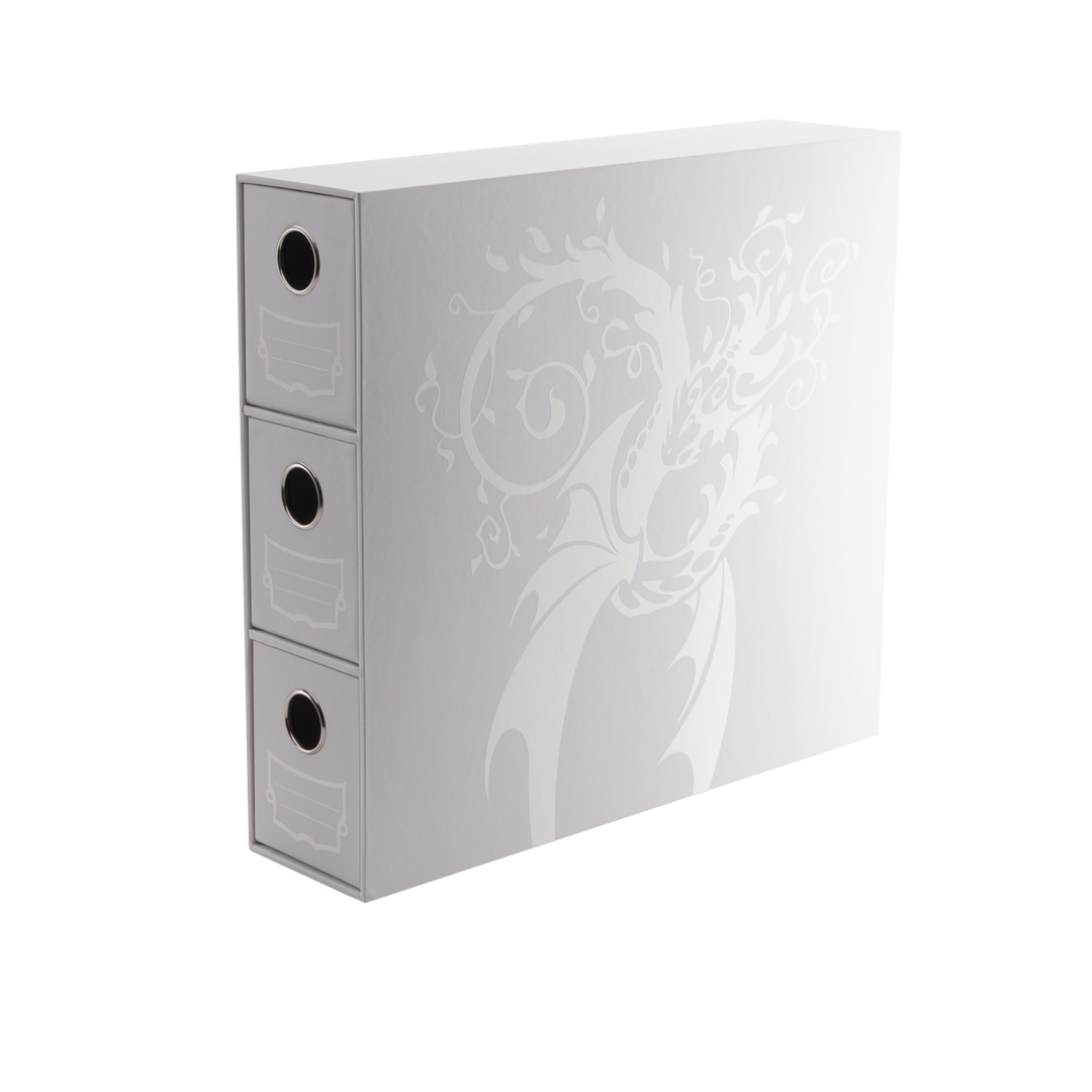 Dragon Shield Fortress - 3-Card Drawers Vertical - White (AT-33703)