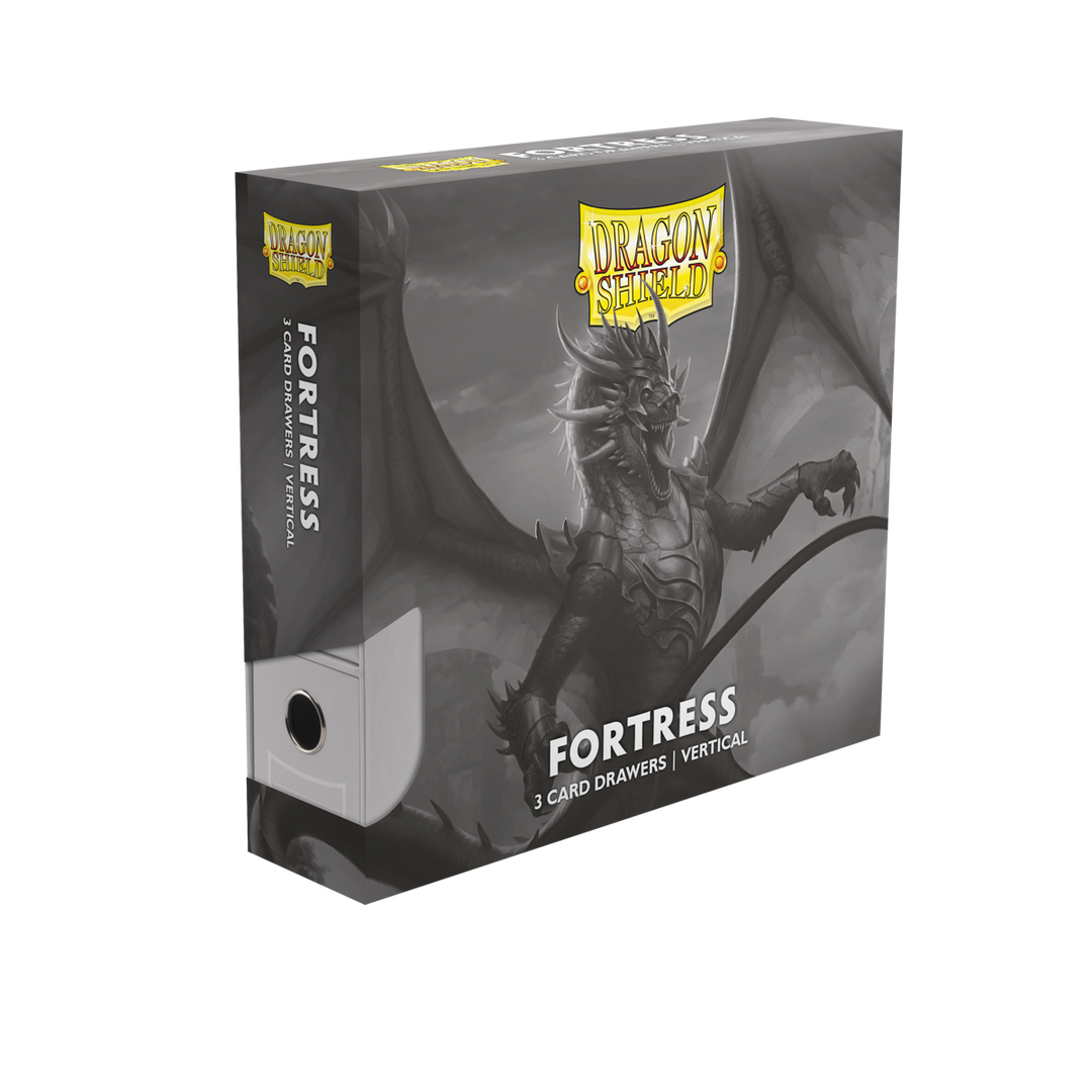 Dragon Shield Fortress - 3-Card Drawers Vertical - White (AT-33703)