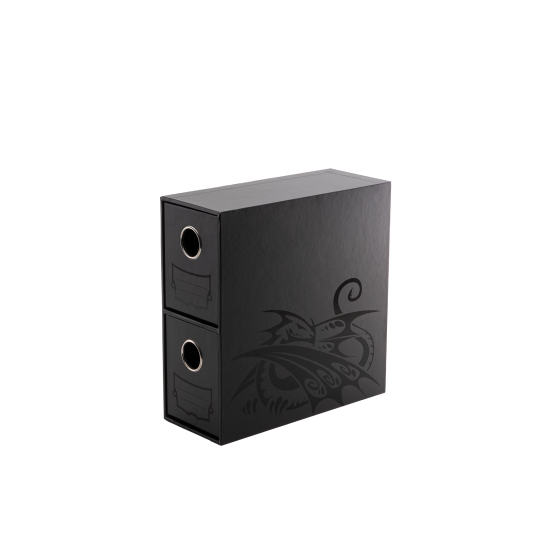 Dragon Shield Fortress - 2-Card Drawers Vertical - Black (AT-33706)