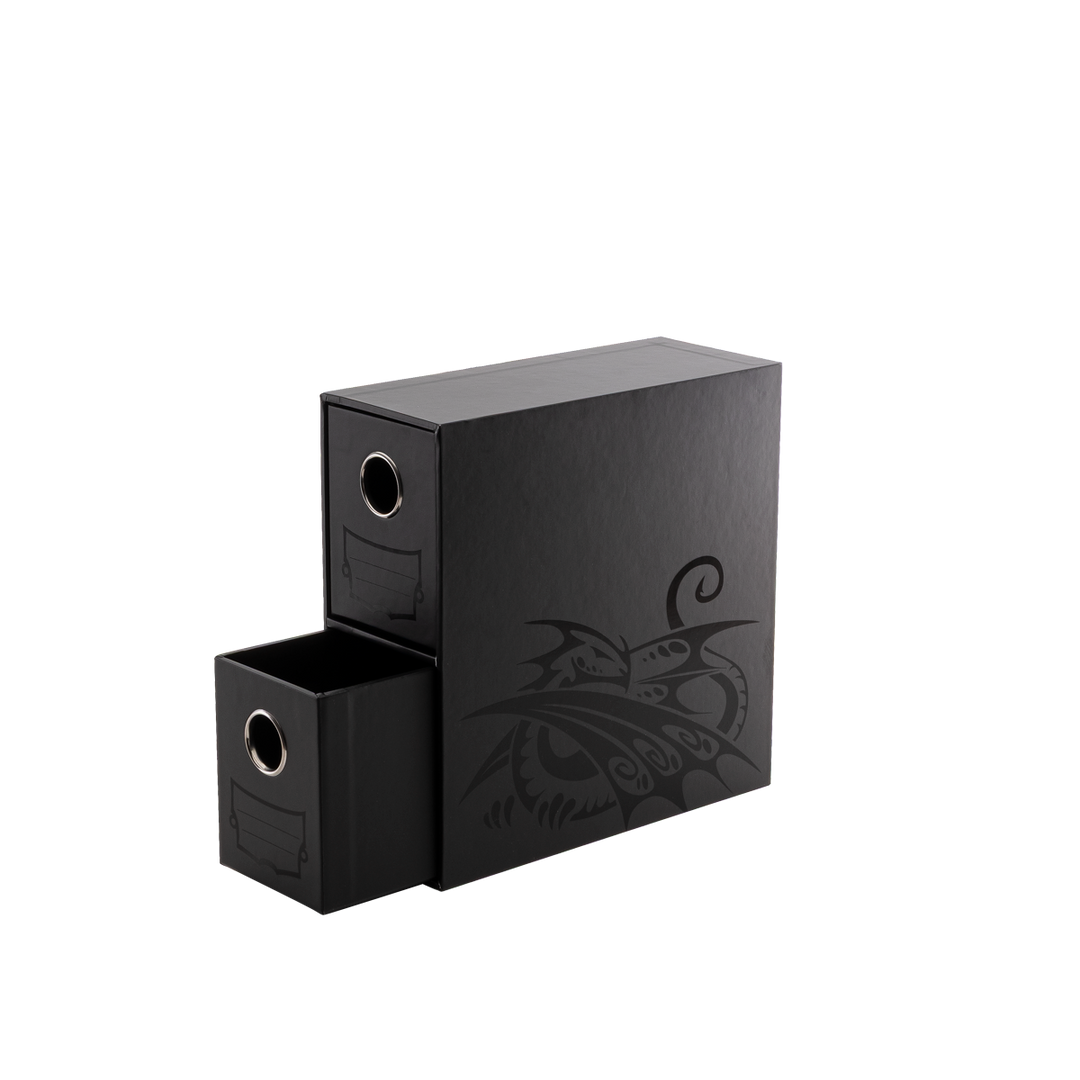 Dragon Shield Fortress - 2-Card Drawers Vertical - Black (AT-33706)
